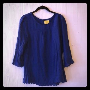 Blue Anthropologie Maeve Top!